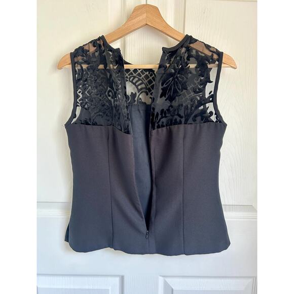 Vintage 90's Black Lace Rayon Blend Sleeveless Shell Size Small | 90's Fashion - Picture 5 of 5